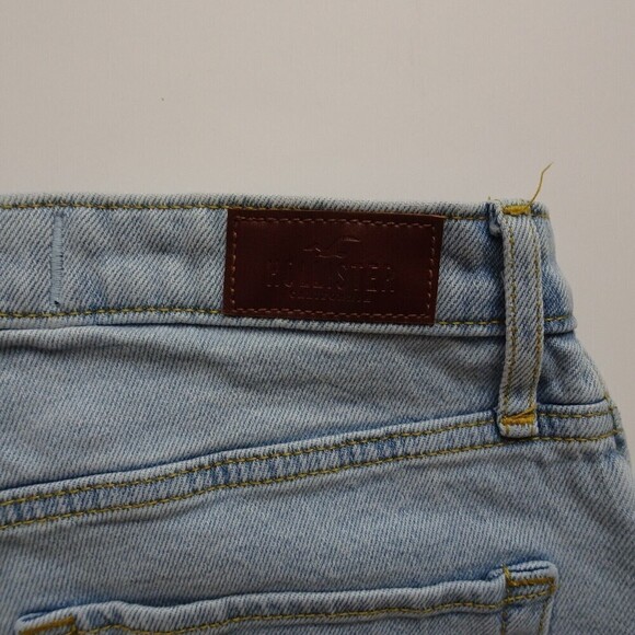HOLLISTER Women's Jeans Cuffed Ankle Denim Stretch Light Wash Relaxed W28 L29 - Picture 7 of 13